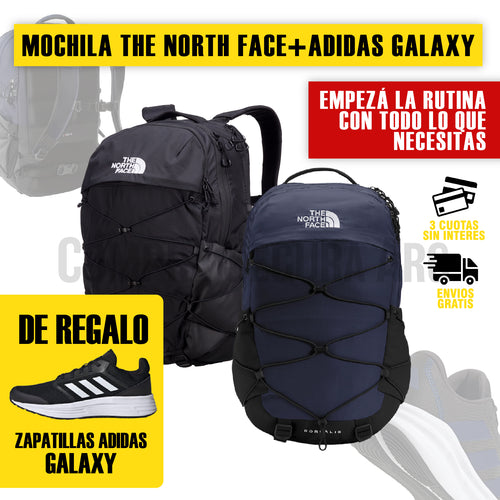 Mochila The North Face + Zapatilla Adidas Galaxy ¡DE REGALO!